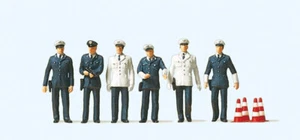 6 FIGURINES - Police Allemande Polizei - 1/87 HO PREISER 10422 - Imagen 1 de 1