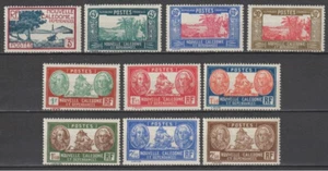New Caledonia,  1939, Lot of 10, YVERT # 180/189, VF MLH* - Picture 1 of 1