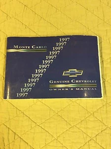 97 1997 Chevrolet Monte Carlo Owners Manual Guide FREE SHIPPING Book SMOKE FREE  - Bild 1 von 2