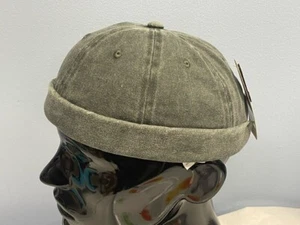 Unisex Adjustable Skullcap Docker Warm Solid Brimless Hip Hop Cap Washed Cotton - Picture 1 of 6