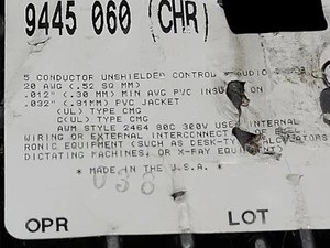 Belden 9445 20/5C Tinned Copper Audio/Control/Instrumentation Cable Gray /25ft - Picture 1 of 8