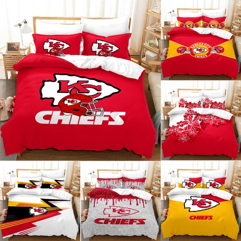 Kansas City Chiefs Bedding Sets 3Pcs Duvet Cover Pillowcases Comforter Cover Cover