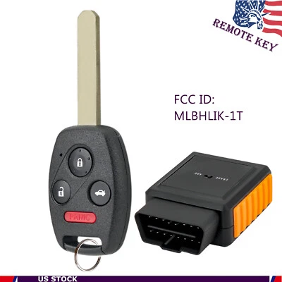 For 2008 - 2012 Honda Accord Coupe Remote Key Fob MLBHLIK-1T + OBD Program Tool - Image 1 of 4