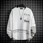 Men's Pullover Long-sleeved T-shirt Loose Casual Stitching
