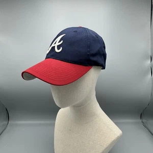 Braves Adjustable Baseball Hat Small/Medium Youth Atlanta Embroidered Blue MLB - Picture 1 of 14