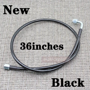 New Fit Turbo Oil Feed Line 36''Steel Braided 4AN 90 Degree x Str. - Bild 1 von 4