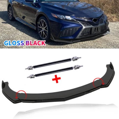 Parachoques delantero negro brillante divisor alerón labial para Mercedes Benz C63 AMG W204 Foto 1 de 4