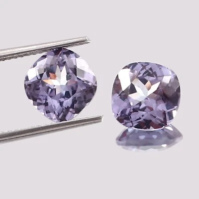 AAA Natürlich Ceylon Violett Spinell Lose Kissen Edelstein Schliff Passende Paar - Bild 1 von 4