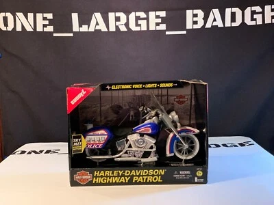 Police NIB/ 1996 Buddy L- Police Harley Davidson Highway Patrol- Lights & Sound - Image 1 of 4