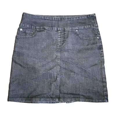 Falda vaquera Chadwicks of Boston para mujer talla 10P lisa gris denim Foto 1 de 4
