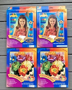 SET OF 4 CRAFT SETS 2 FLOWER BLOOMS SETS & 2 PLASTIC BEAD ART SETS #'S 727 & 731 - Picture 1 of 12