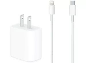 Authentic Apple MU7T2LL/A 18W USB-C Charger & USB-C to Lighting Cable - Picture 1 of 4