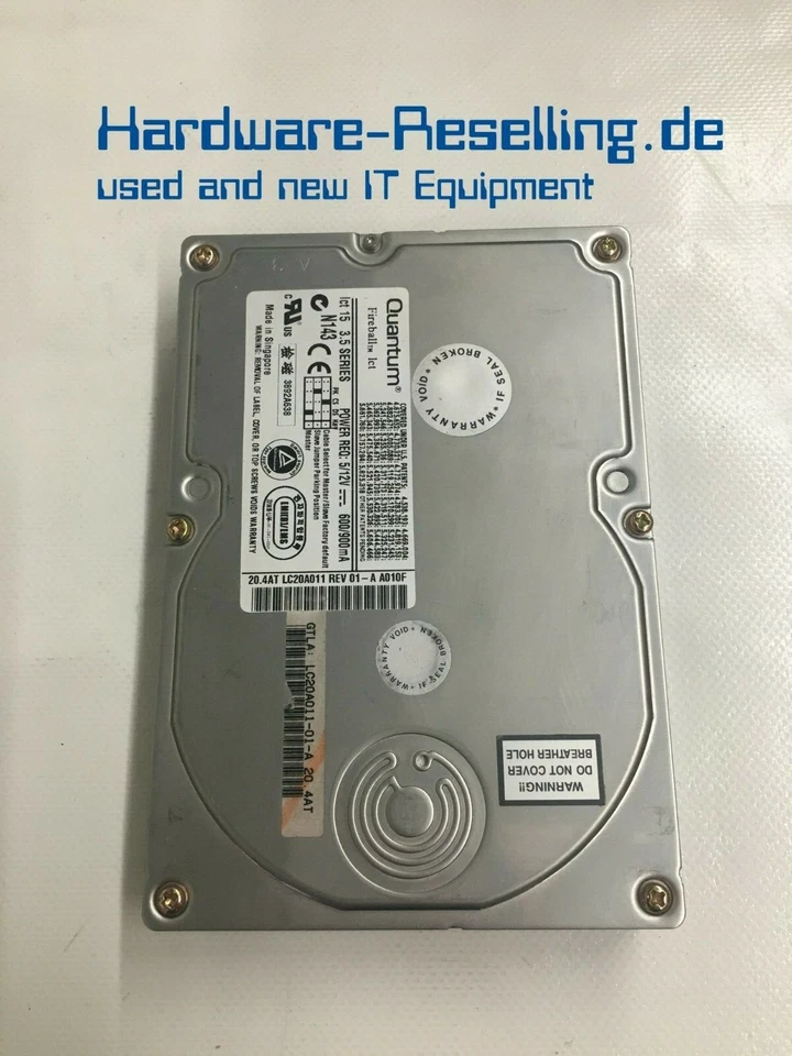 Quantum Fireball lct 15 LC20A01101A 20GB 3,5 IDE Hard Drive 4500RPM 512KB - Bild 1 von 1