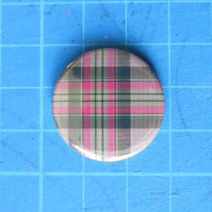 Tartan green/ pink - 25mm Button Badge Scotland Scottish Independence - Foto 1 di 1