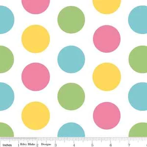Dots Large Girl by RBD Designers for Riley Blake, 1/2 yard 100% cotton fabric - Picture 1 of 1