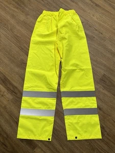 HI VIS OVER TROUSERS VISIBILITY REFLECTIVE SAFETY WORK WEAR RAIN SIZE L - Picture 1 of 11