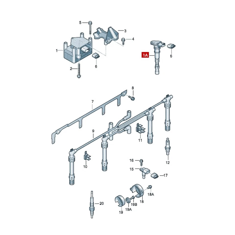 036905715C 2011-2015 para Skoda Octavia Yeti OEM 4 Juego de bobinas de encendido .5Delphi Foto 1 de 4