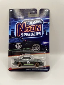2025 Hot Wheels Porsche 934 Turbo RSR Black HW Neon Speeders 6/8 - Picture 1 of 2