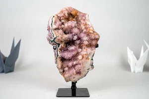 Raro espécimen de amatista rosa totalmente natural con rosa, lavanda y naranja druzy - A - Imagen 1 de 10
