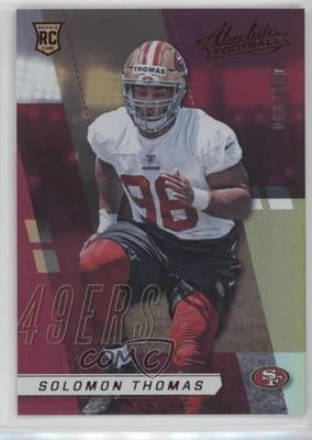 2017 Panini Absolute Rookie Spectrum Red /100 Solomon Thomas #168 Rookie RC - Image 1 of 2