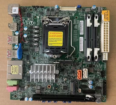 Supermicro X12SCV-LVDS motherboard LGA1200 M.2 hdmi/DP/LVDS,PCIE16X - Image 1 of 3