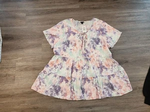 Torrid Neu mit Etikett Batik Stretch Bluse Größe 1X (14/16) - Bild 1 von 5