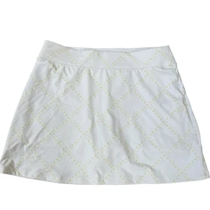 Prince Girls' white Court lines printed Knit Tennis Skort White size L 14 NWT - Picture 1 of 5