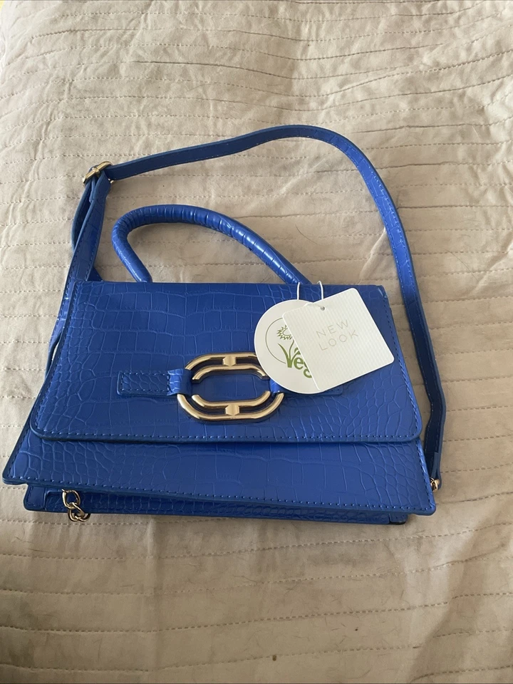 New Look Vegan Blue Handbag Small See Description - Image 1 of 4