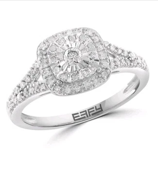 Effy Sterling Silver Diamond Statement Ring Size 7 - Image 1 of 4