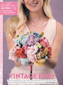 KNITTING PATTERN FLOWER BOUQUET 29x30cm-tall WEDDING HOME-DECOR DK SKM M8A - Picture 1 of 1