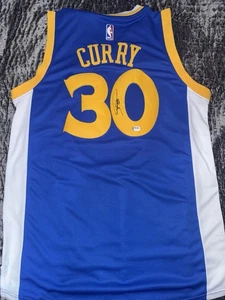 Stephen Curry Warriors Autographed Authentic Adidas Jersey - PSA Cert W/ Plaque - Picture 1 of 11