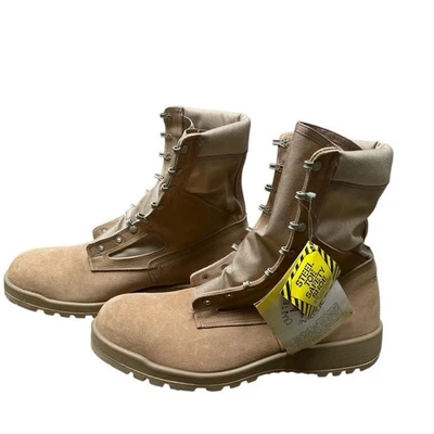 Botas de combate tácticas militares Belleville para hombre tostadas 300 DES ST punta de acero 15R *NUEVAS Foto 1 de 4
