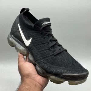 Scarpe da corsa Nike Air VaporMax da uomo taglia 11 Flyknit 2 nero bianco 942842-001 - Foto 1 di 13
