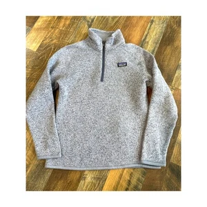 Patagonia Girls Better Sweater 1/4 Quarter Zip Smokey Violet Sz Medium Size 10 - Picture 1 of 3