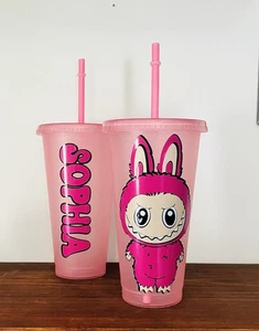 Personalised Tumbler/cold cup  24oz Reusable Tumbler Cold Cup With Straw & Lid - Picture 1 of 6