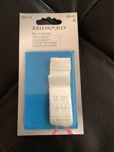 25mm 2 Hook Milward White Bra Extender - Picture 1 of 2