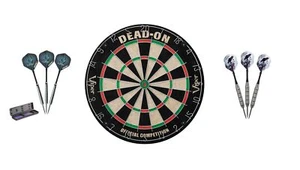Bristle Dartboard + Rhino Tungsten Darts + Raven Steel Set - Picture 1 of 1