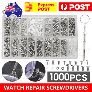 1000PCS Tiny Repair Screws Nuts Screwdriver Kit Set For Eyeglass Glasses Watch - Picture 1 of 9
