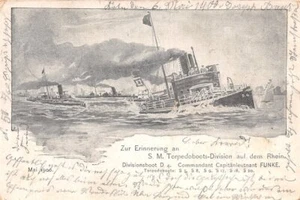 5359) AK Schiffe - S.M. Torpedoboots Division auf dem Rhein gel. ab Köln 1900 - Picture 1 of 1