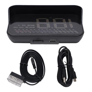 Head Up Display Car Universal Dual System 3.5"HUD Speedometer OBD2 GPS Interface - Picture 1 of 12