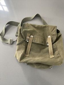 Vintage Canvas Messenger Bag The A Line by Academy Military Green Shoulder Sling