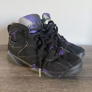 Nike Air Jordan 7 Retro Unisex Youth Black Ray Allen Shoes 304774-053 Size 4.5Y - Picture 1 of 8