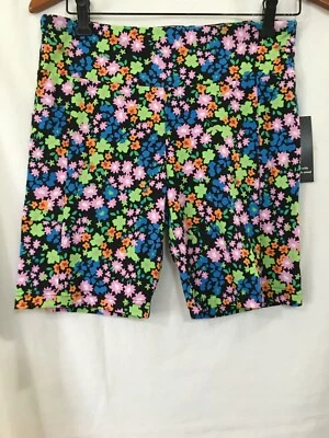 New No Boundaries Juniors Women's Biker Shorts Floral S,M, L - Image 1 of 4