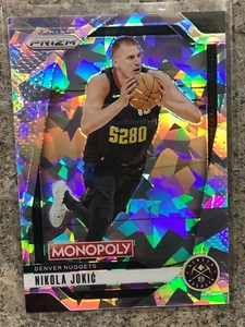 2024-25 PANINI PRIZM MONOPOLY #55 NIKOLA JOKIC WHITE CRACKED ICE PRIZM - Picture 1 of 4