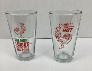 Sriracha Beer Glass Set The More I Drink The Hotter You Look, I Already Know - Picture 1 of 13