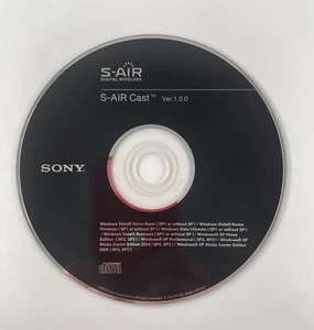 Sony Genuine S-AIR Digital Wireless Cast Replacement CD - ver 1.0.0 - Picture 1 of 2