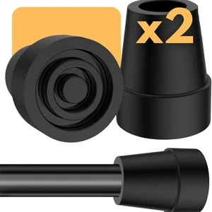 Pack X2 Puntali in Gomma Antiscivolo per Stampelle E Bastoni, Compatibili Con Tu - Foto 1 di 12