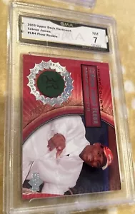 2003 U.D. Hardcourt LeBron James #LB4 Floor Patch GMA 7 Graded Card - Picture 1 of 4