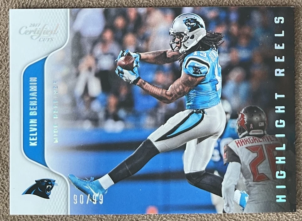 Kelvin Benjamin 2017 Certified Cuts Highlight Reels Silver #8 /99 Numbered NFL - Image 1 of 2