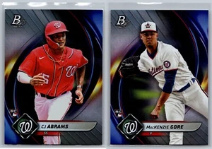 Lotto carte Bowman Platinum Washington Nationals MLB Baseball 2022 (2) - Foto 1 di 3